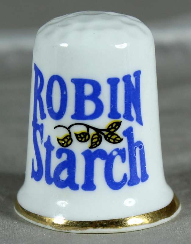 Bone China - Advertising thimble - Robin Starch - AJL China
