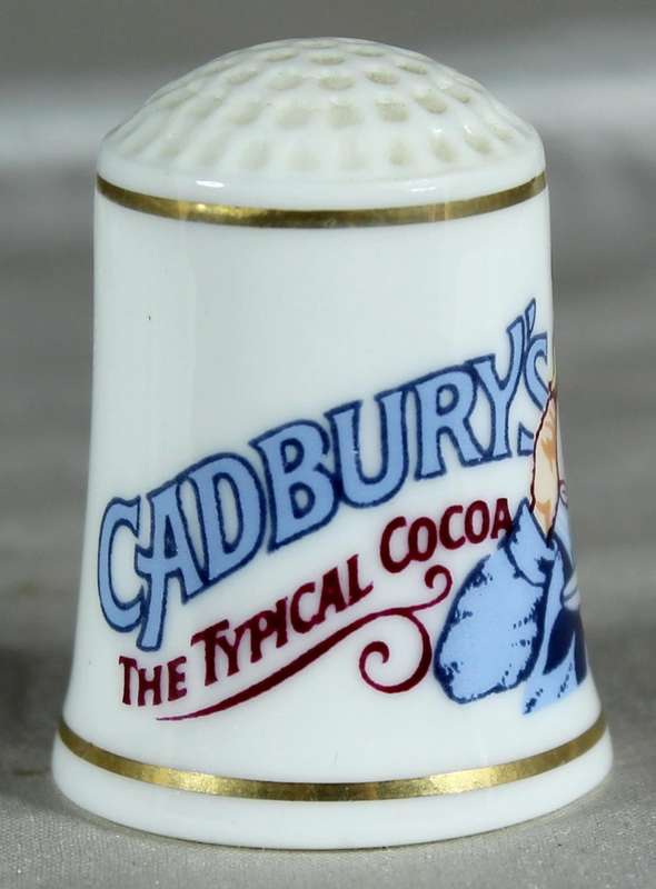 Bone China - Advertising thimble - Cadbury - FP 1982