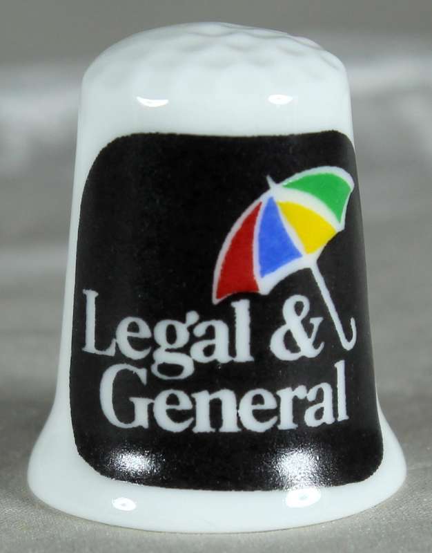 Bone China - Advertising thimble - Legal & General - Stoke-on-Trent