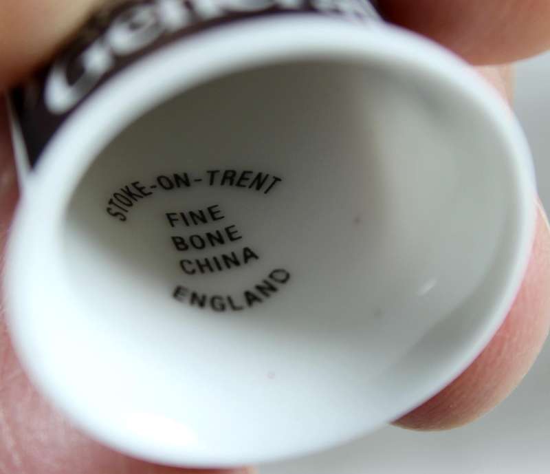 Bone China - Advertising thimble - Legal & General - Stoke-on-Trent