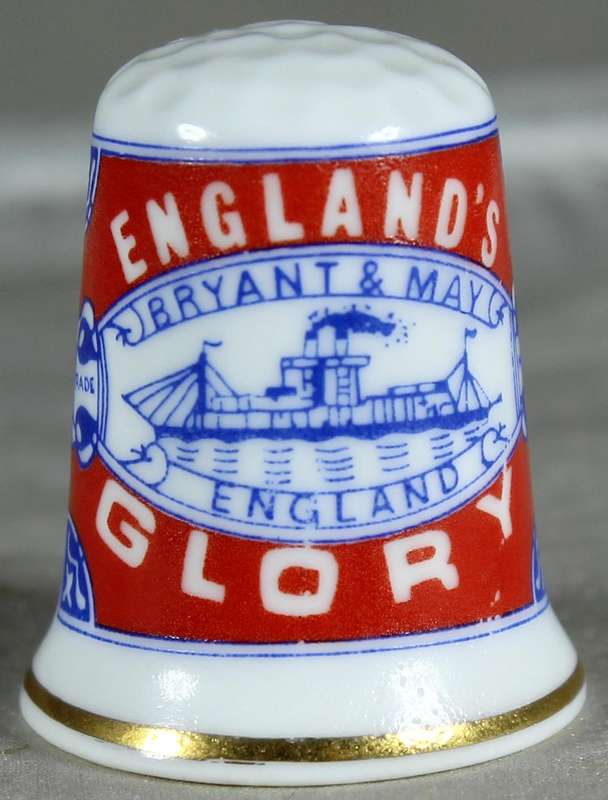 Bone China - Advertising thimble - English Glory - Stoke-on-Trent