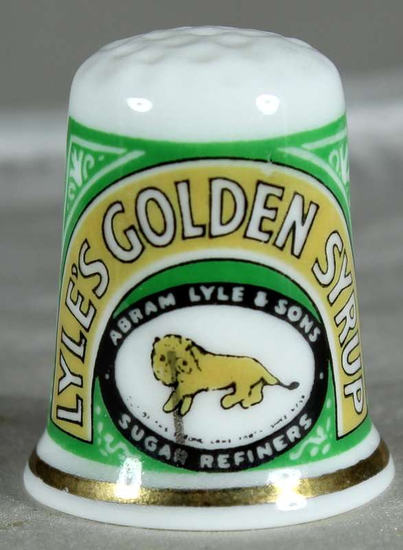 Bone China - Advertising thimble - Lyles Golden Syrup