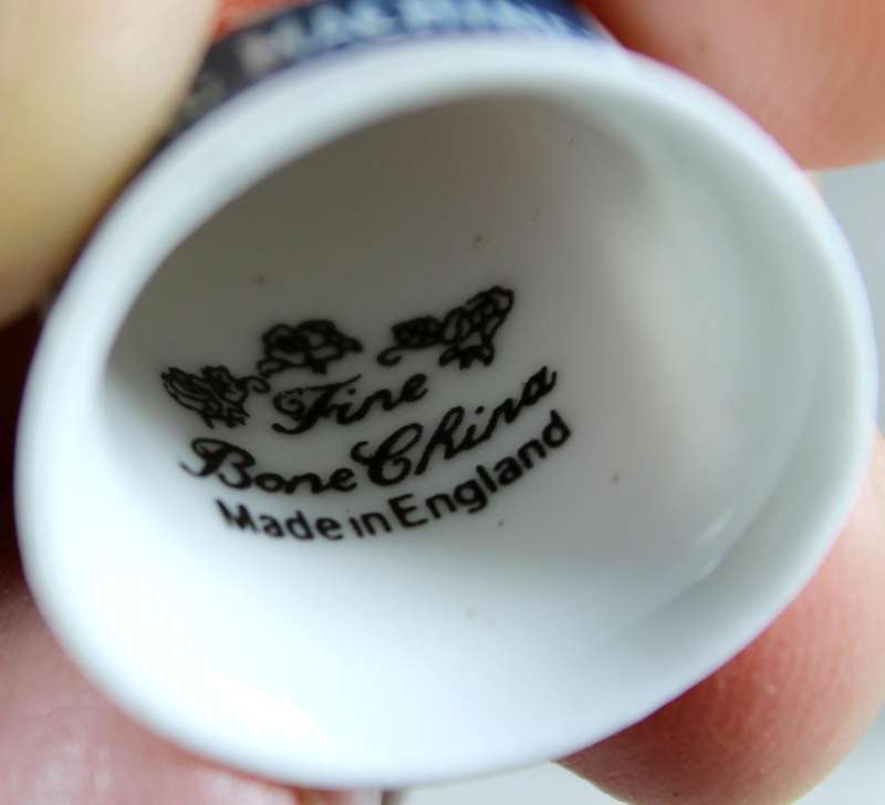 Bone China - Advertising thimble - Jones Sewing Machines