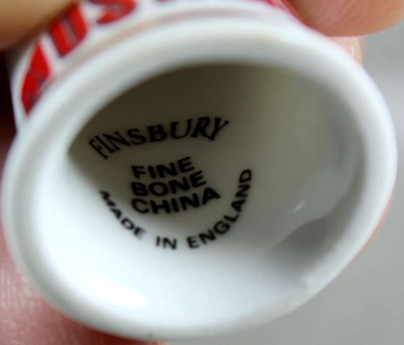 Bone China - Advertising thimble - Coleman's Mustard - Finsbury