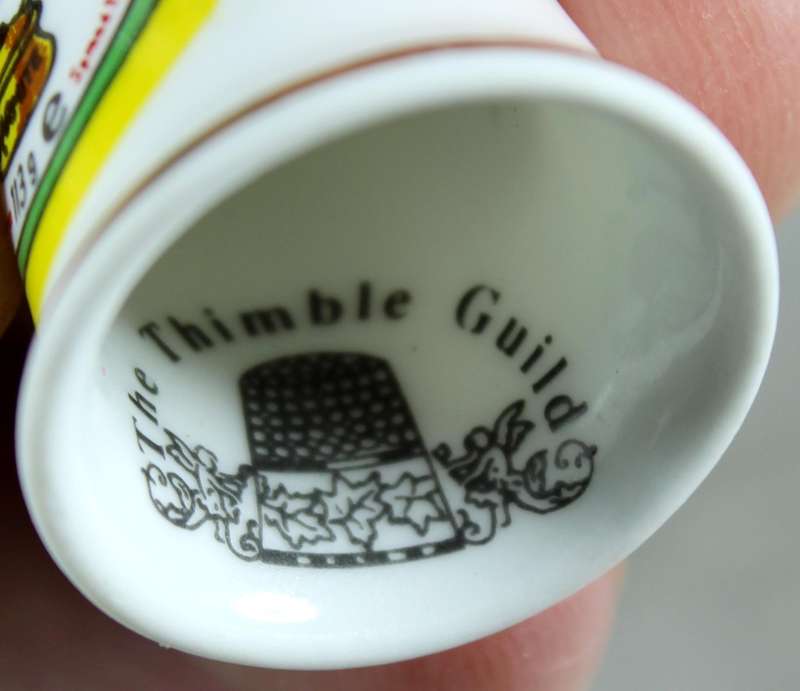 Bone China - Advertising thimble - Marmite - The Thimble Guild