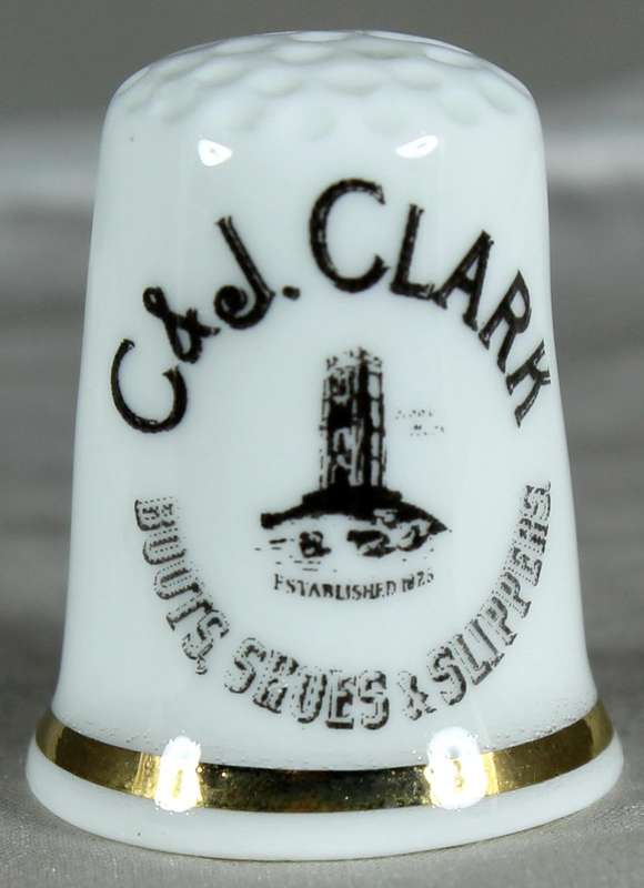 Bone China - Advertising thimble - C & J Clark