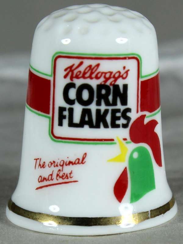 Bone China - Advertising thimble - Kellogg's Corn Flakes