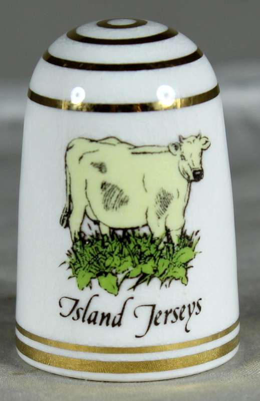 Bone China thimble - Bouchet Agateware - Island Jerseys