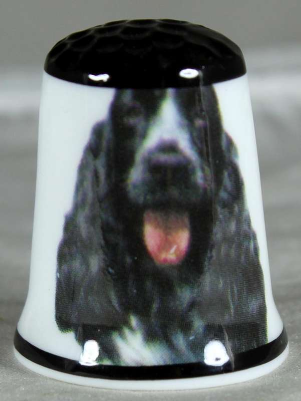 Bone China thimble - Springer Spaniel
