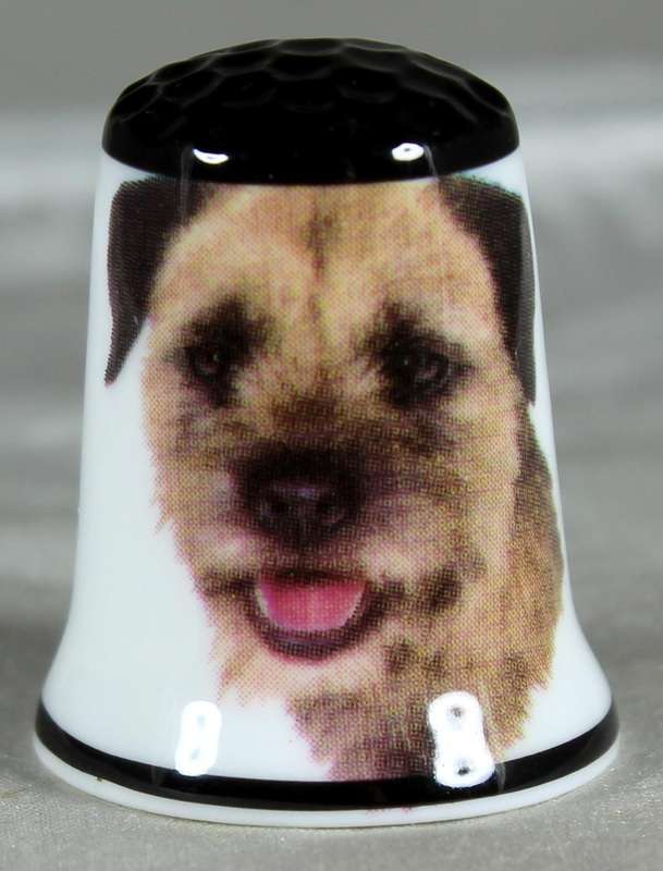Bone China thimble - Border Terrier