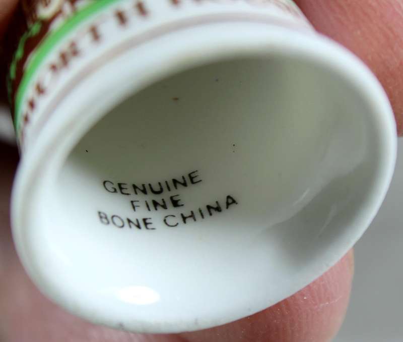 Bone China thimble - Knebworth House