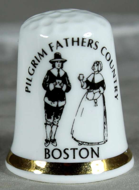 Bone China thimble - Boston