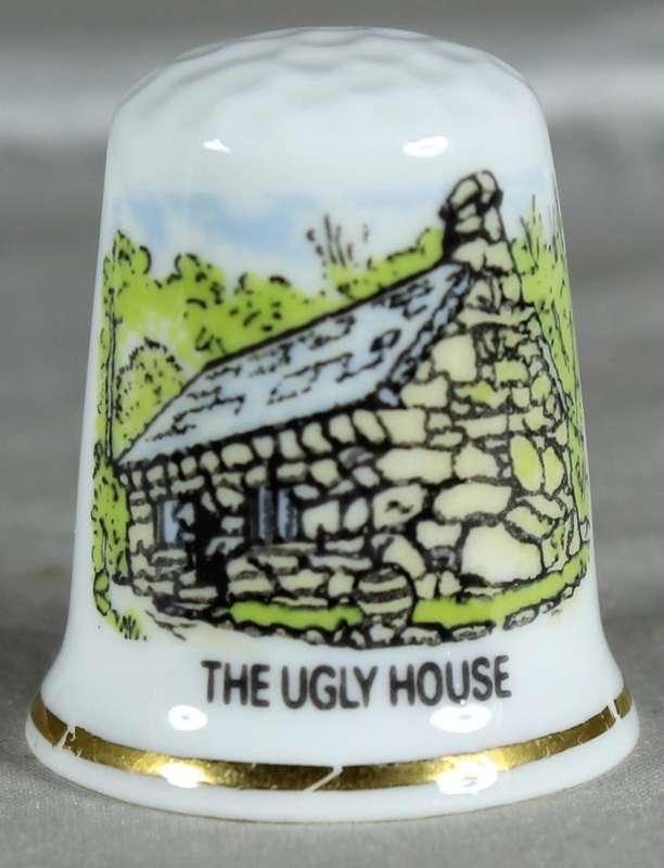 Bone China thimble - The Ugly house