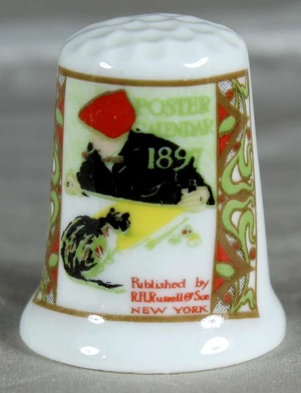 Bone China thimble - Poster Calender 1897