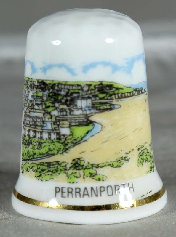 Bone China thimble - Perranporth - North Lodge