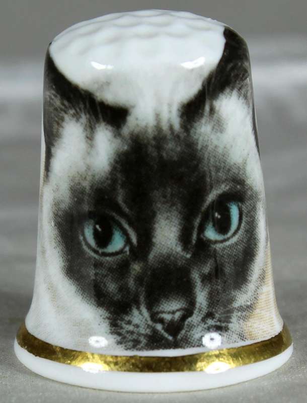 Bone China thimble - Cat face - Finsbury