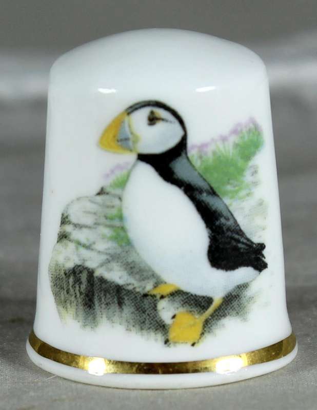 Bone China thimble - Penguin - St Clears Wales