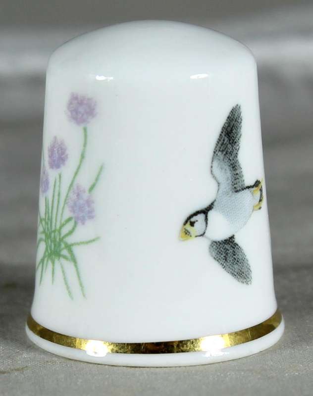 Bone China thimble - Penguin - St Clears Wales
