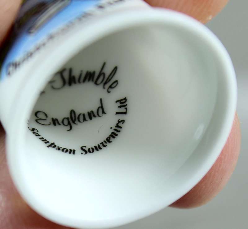 Bone China thimble - Christchurch Priory - Sampson Souvenirs