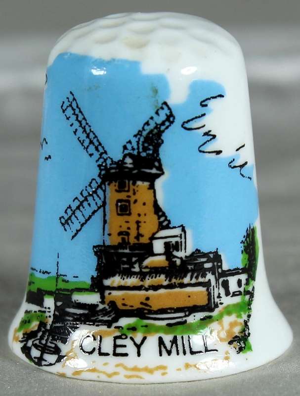 Bone China thimble - Cley mill - Norfolk