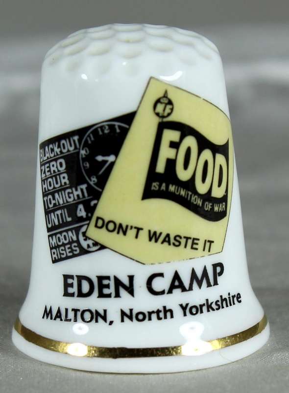 Bone China thimble - Eden camp - sights of Britain