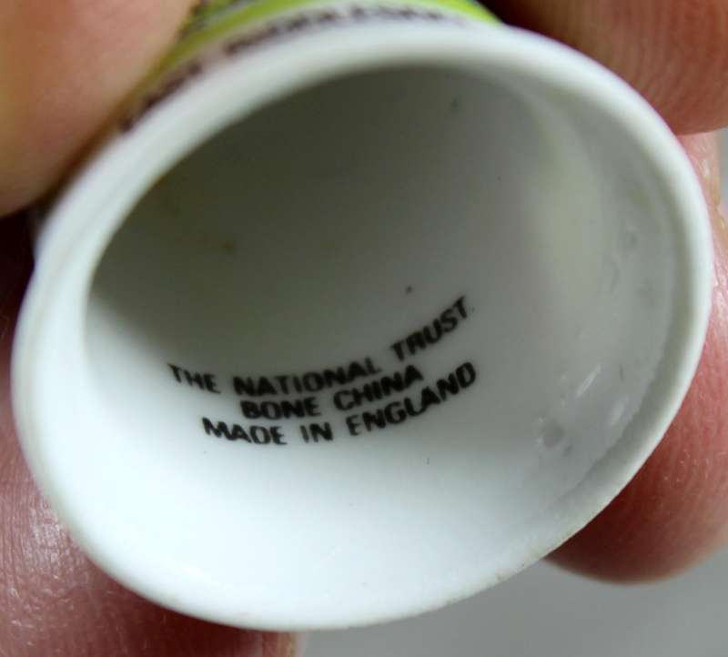 Bone China thimble - East Riddlesden hall - the National trust