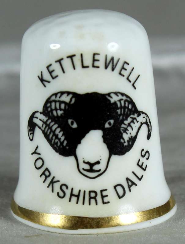 Bone China thimble - Kettlewell Yorkshire Dales