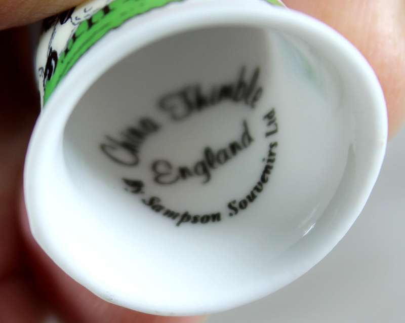 Bone China thimble - herding the sheep - Sampson