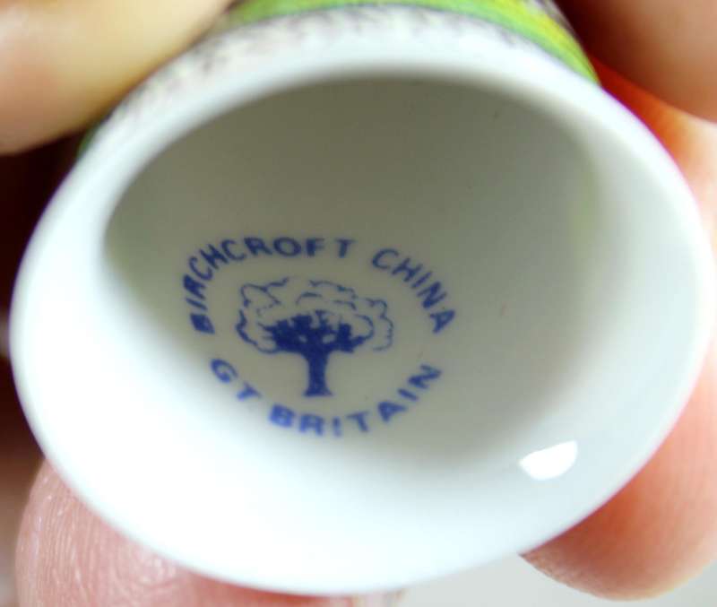 Bone China thimble - The Parsonage Haworth - Birchcroft