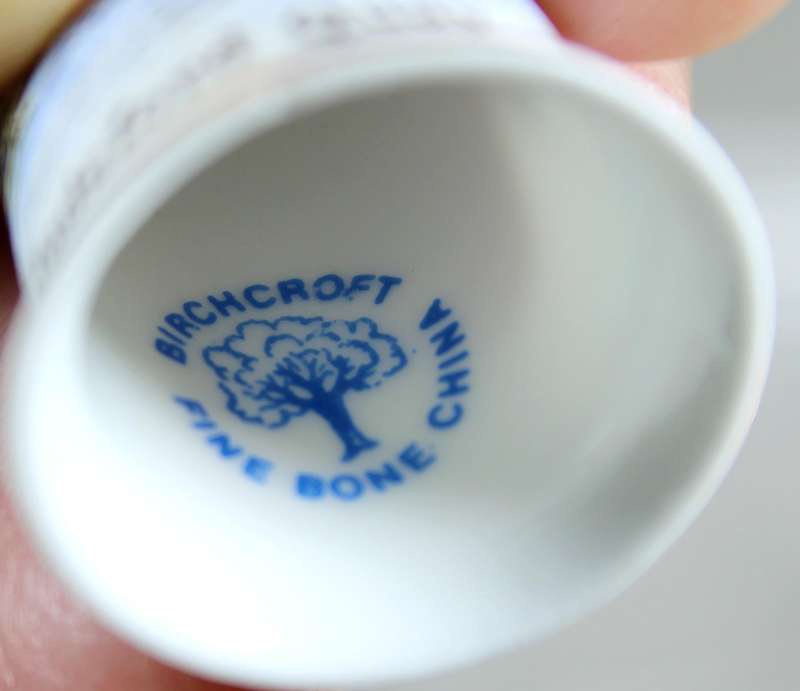 Bone China thimble - Mudeford Quay - Birchcroft