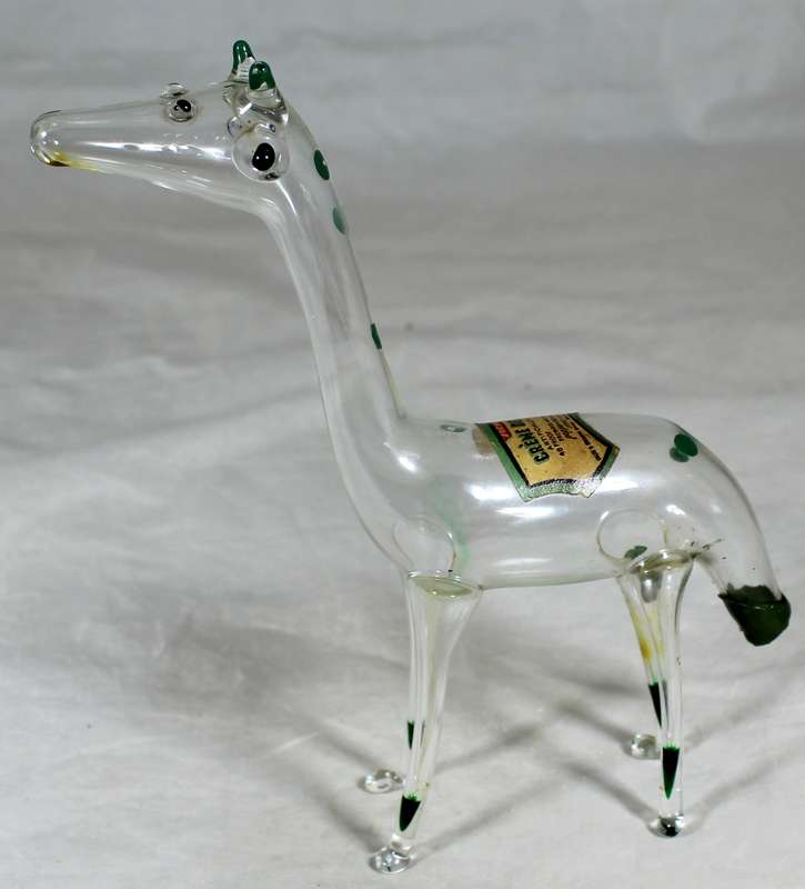 Pete Hage - Hand blown giraffe liquor figurine