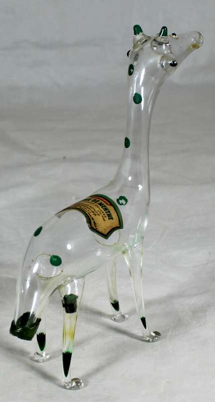 Pete Hage - Hand blown giraffe liquor figurine