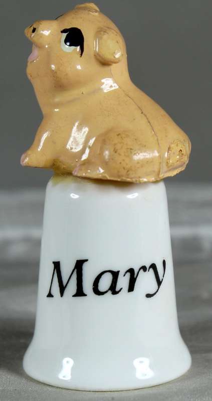 Bone China thimble - Mary the piggy