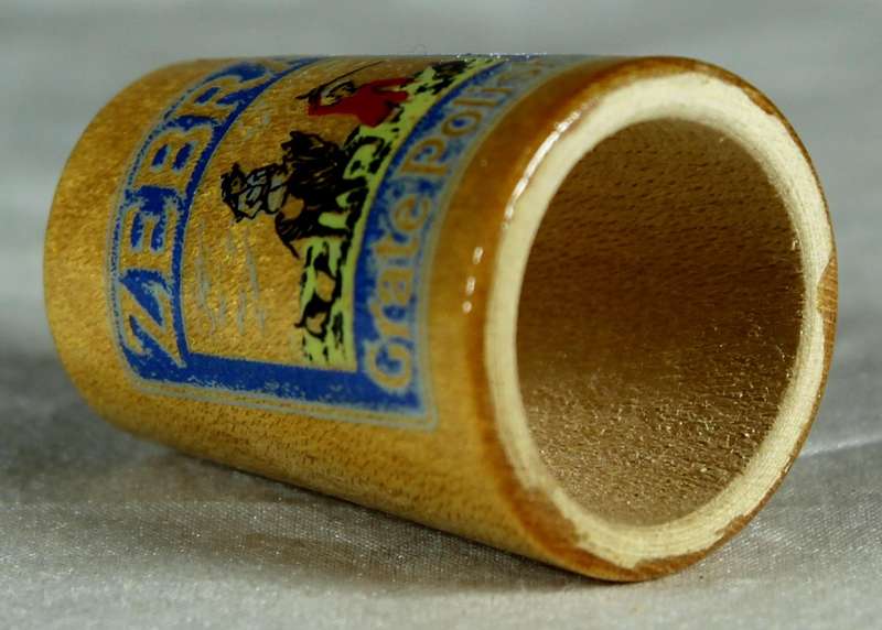 Wooden advertising thimble - Zebra grate polish