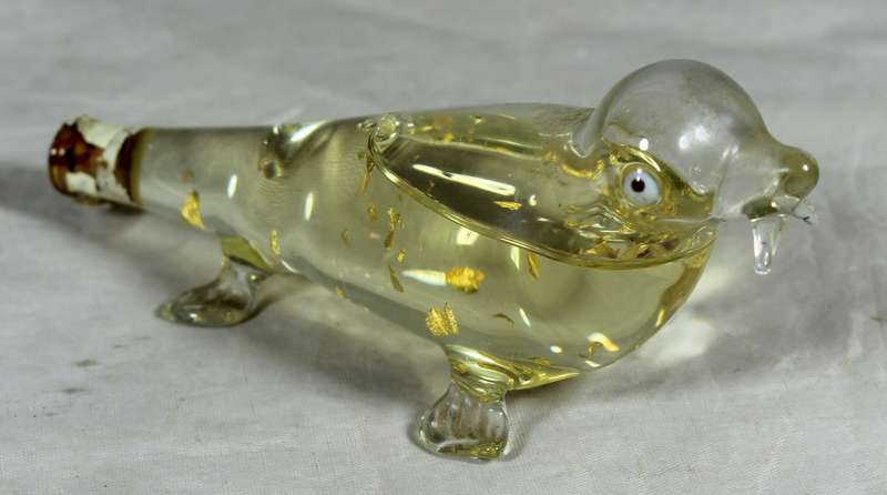 Bols - Hand blown seal liquor bottle - With gold leaf