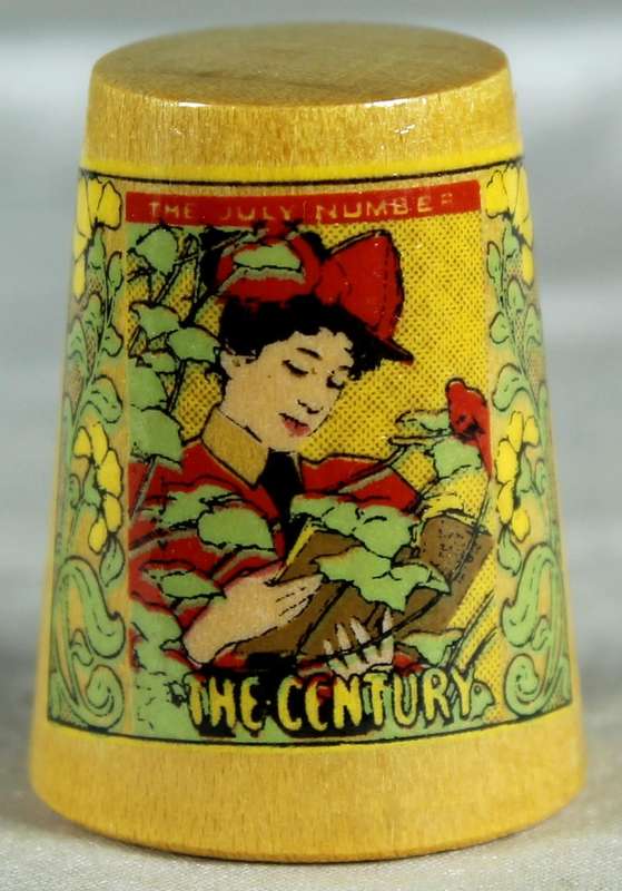 Wooden advertising thimble - The Century