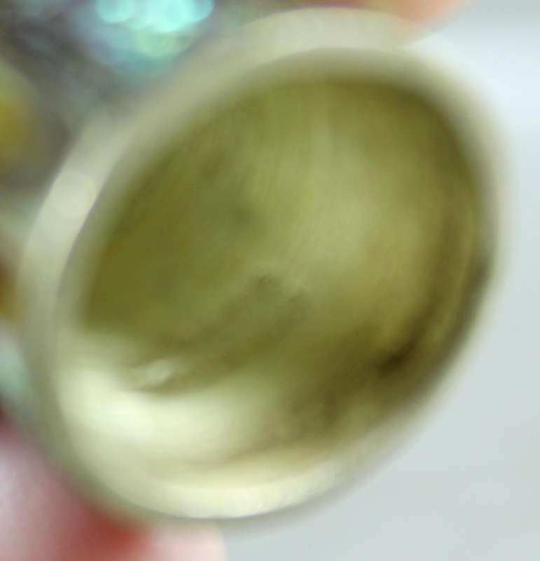 Abalone shell and mother of pearl thimble