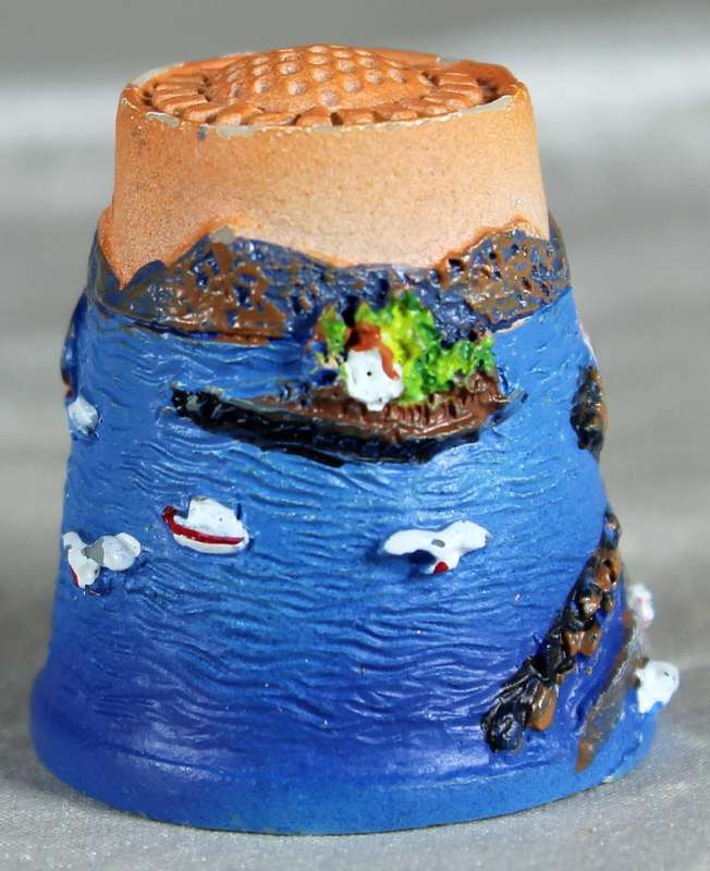Corfu embossed 3d thimble