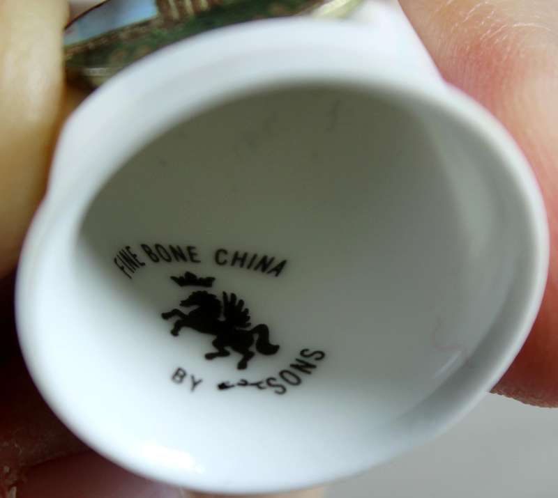 Bone China thimble - Corfe - Bastille - Sampson