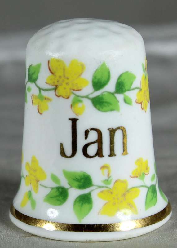Bone China thimble - January