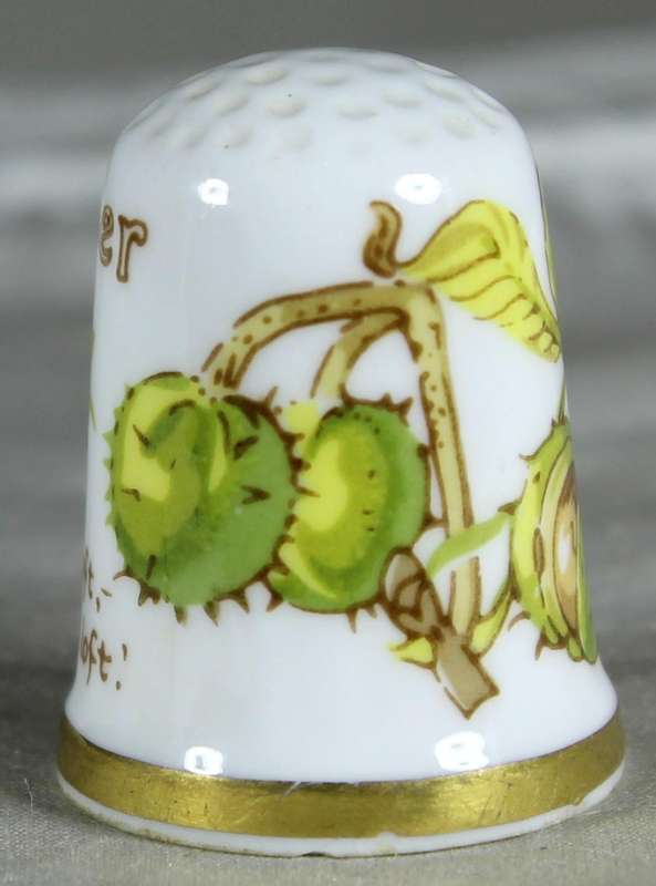 Bone China thimble - September - Caverswall