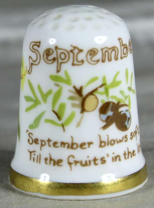 Bone China thimble - September - Caverswall