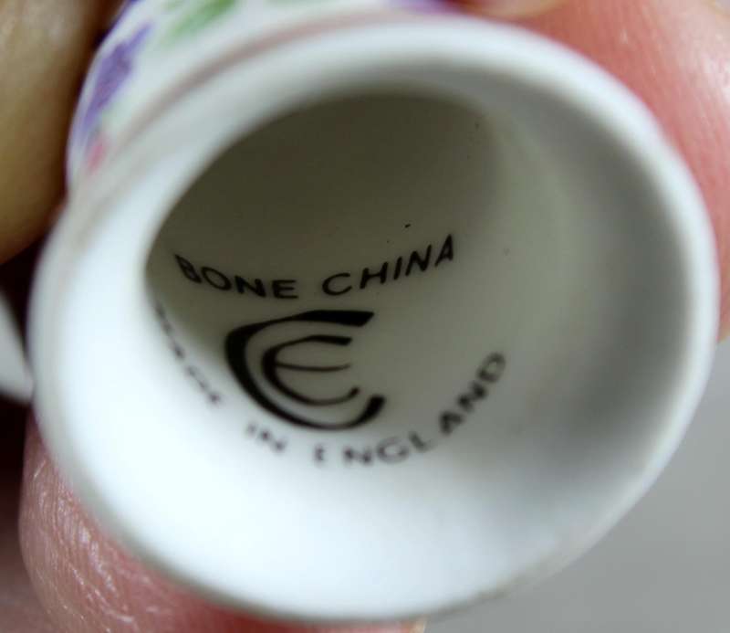 Bone China thimble - January - CE Ceramics