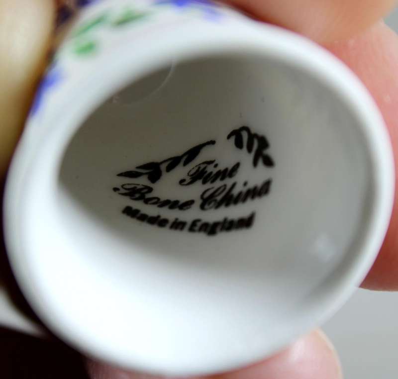 Bone China thimble - Tuesday