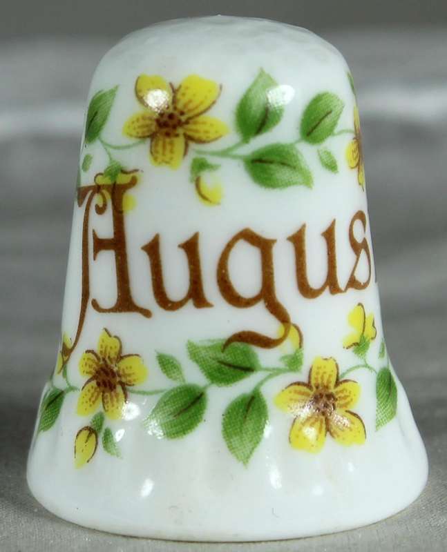 Bone China thimble - August - Fenton