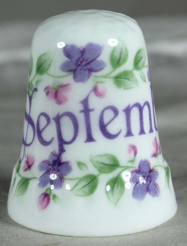 Bone China thimble - September - Fenton