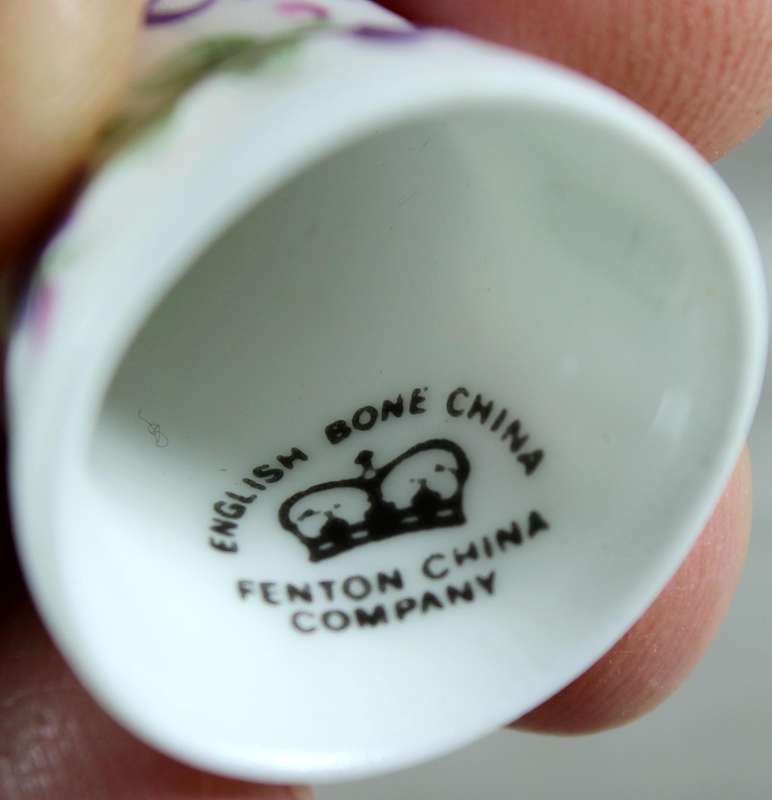 Bone China thimble - September - Fenton