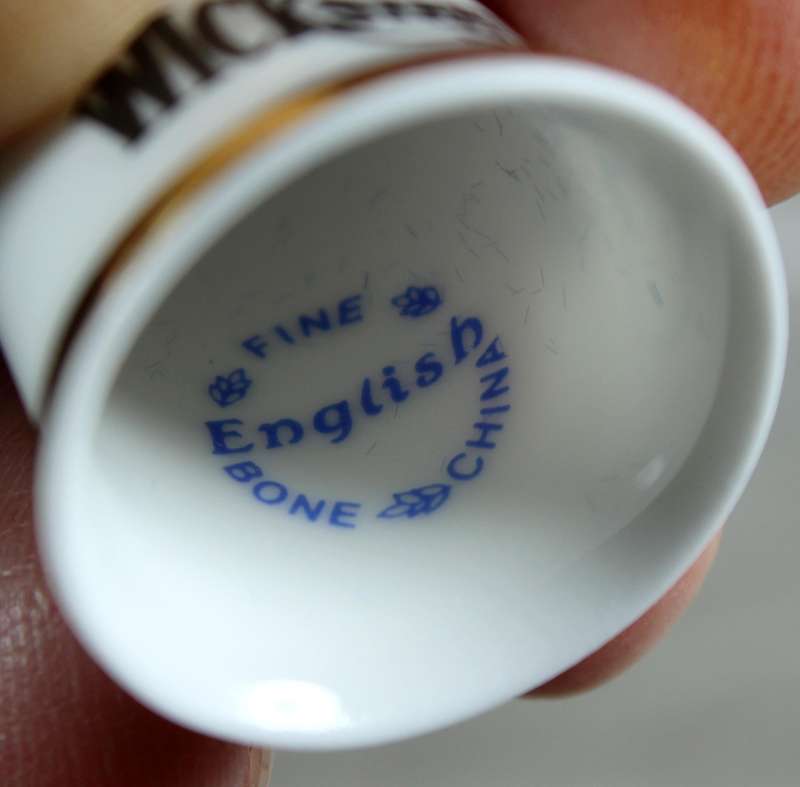 Bone China thimble - Wicksteed park