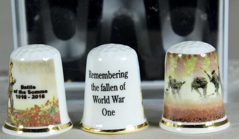 Bone China thimble - Remembering the fallen of World War One