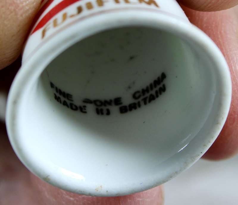 Bone China advertising thimble - Fuji